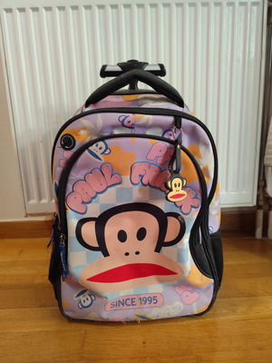 Paul Frank ученическа чанта с колелца и презрамки