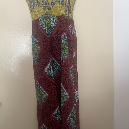 Anthropologie Boho African dress used, colorful, 100% cotton