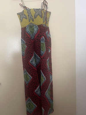 Anthropologie Boho African dress used, colorful, 100% cotton