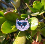 Pin brooch with cat design