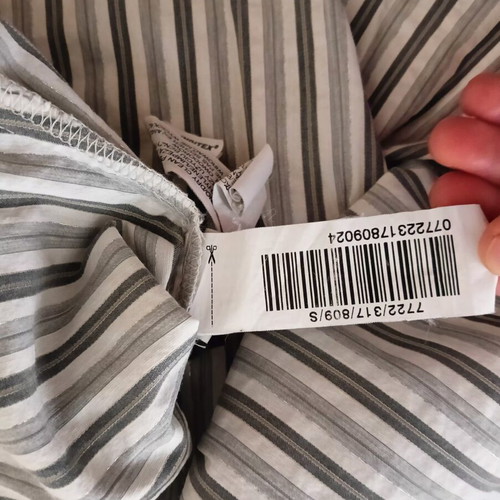 Zara Woman striped shirt, small, white and grey