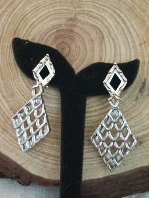 Lalaunis A21 925 silver earrings vintage with clips used