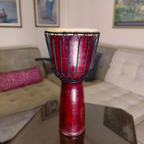 Handmade Djembe drum from Indonesia like new, solid wood 57cm