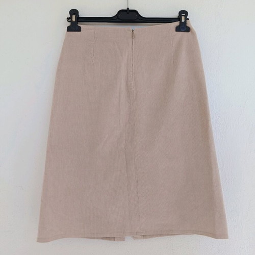 High-waisted corduroy skirt beige like new, size M