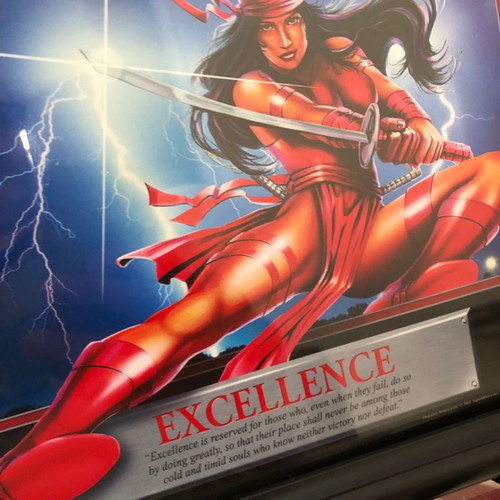 Elektra Excellence frame 31cm x 26cm new, art by Greg Horn, Marvel