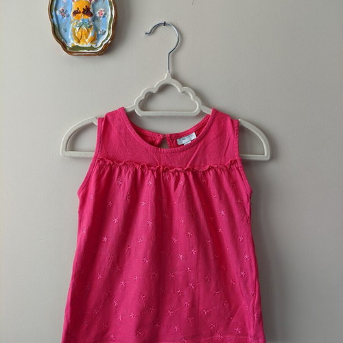 Fagottino summer t-shirt for 3 years old, fuchsia, used with pastel pink gift