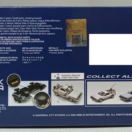 Welly Back to the Future II Time Machine DeLorean Fly Wheel 1:24 Toy Car new
