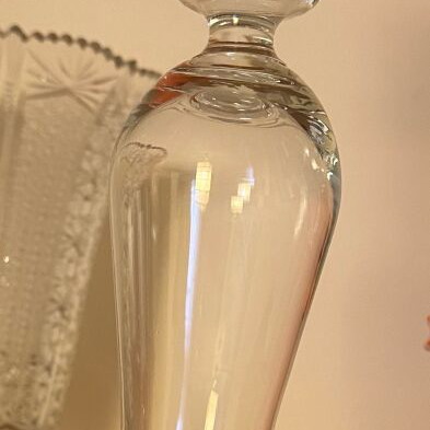 Glass vintage art deco candlestick new