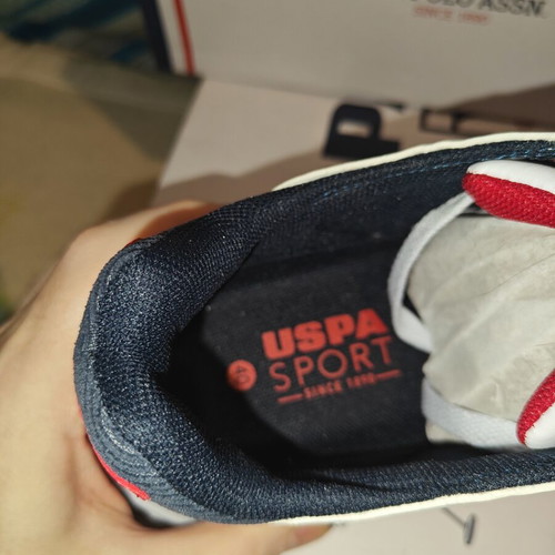U.S. Polo Assn. Athletic Shoes New, Size 40, White Multicolor