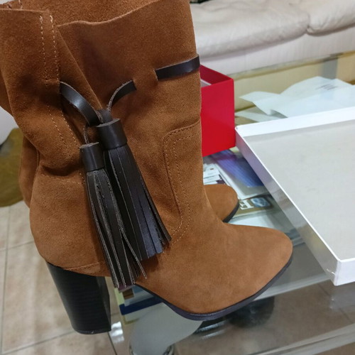 ACBC women's brown boots size 37 like new mid-calf