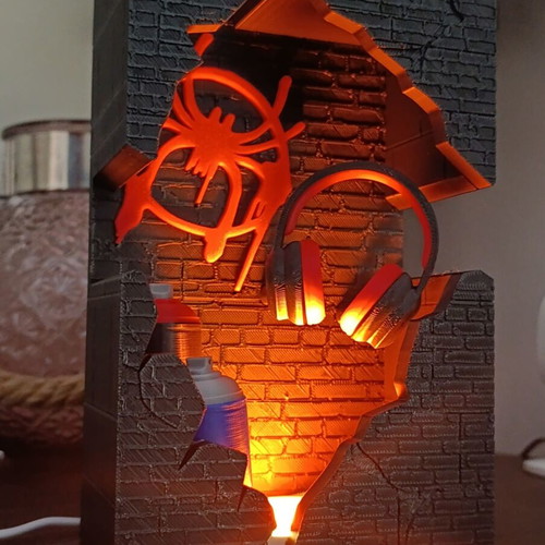 Spider-Man Miles Morales Lightbox lamp new, themed design