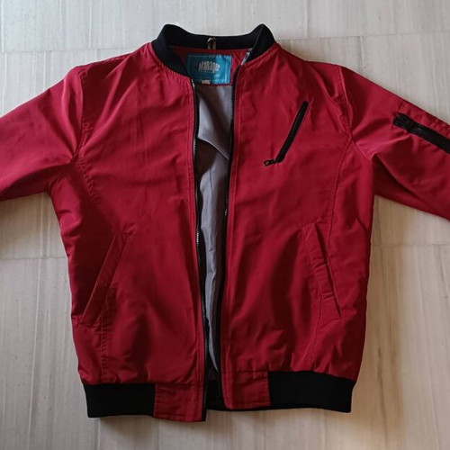 Canadian jacket light linen like new, red, size L
