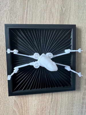 X-Wing Rebel Starfighter Star Wars wall frame like new
