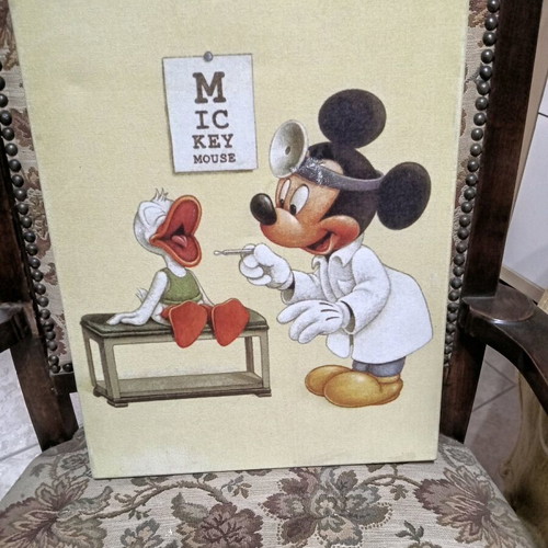 Mickey Mouse children's frame used, collectible 30x40