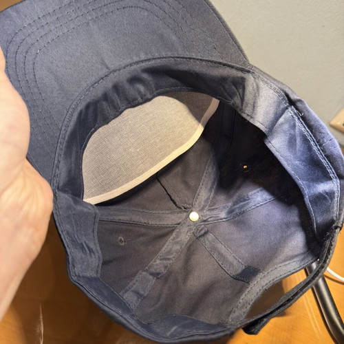Baseball cap new, navy blue with adjustable velcro closure