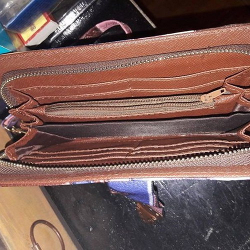 Large wallet new with colorful design and wrist strap