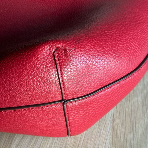 Ralph Lauren double-sided hand bag used, brown and red