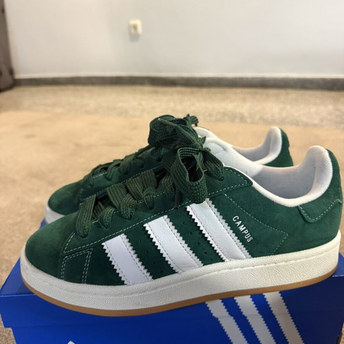 Adidas Campus 00s sneakers new, forest green suede with white stripes