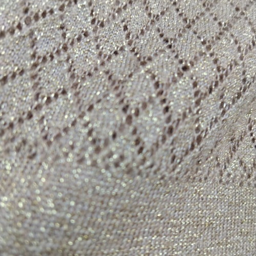 Blouse dress used with golden thread, beige, size S