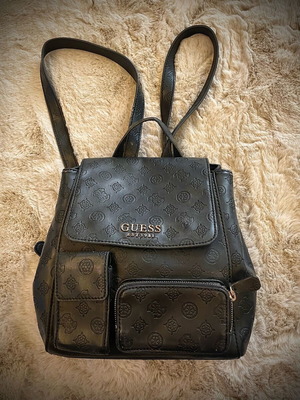 Guess backpack used, black shoulder bag