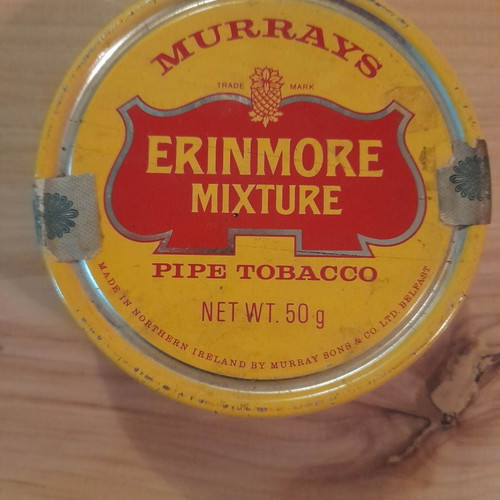 Erinmore Mixture Pipe Tobacco empty tin box used