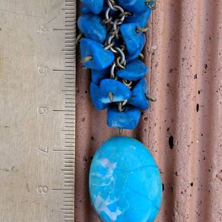 Vintage clip earrings with turquoise stones used, cluster style