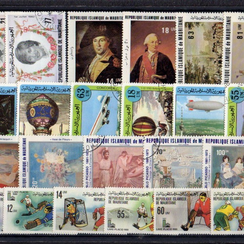 Sealed stamp sets of Mauritania in excellent condition