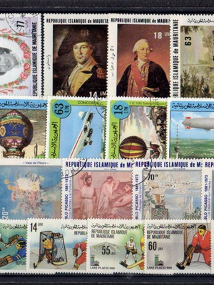 Sealed stamp sets of Mauritania in excellent condition