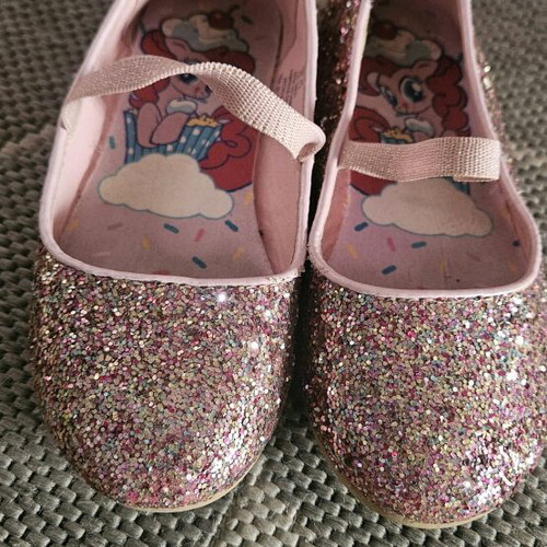 Ballerina shoes like new, size 29, glitter