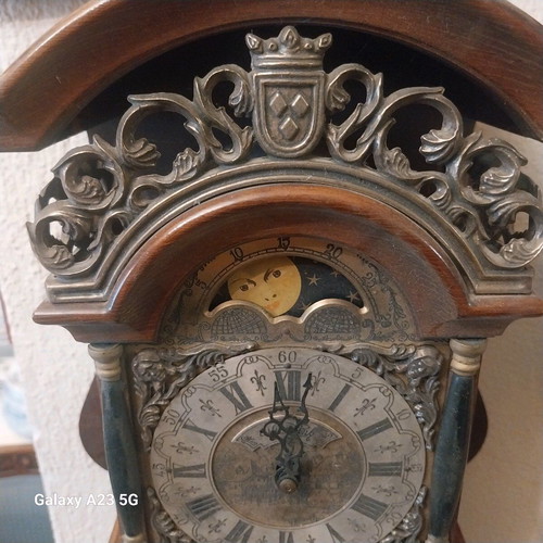 John Warmink Wuba wall clock 1970 used with bronze details