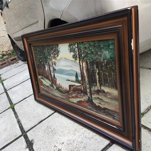 Signed oil painting used 100x62 on canvas Koumaridis 1979