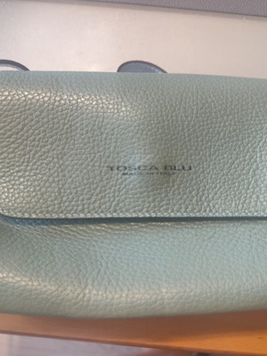 Дамска чанта Tosca Blu Ortensia от естествена кожа зелена като нова