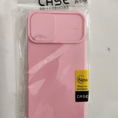 Pink iPhone 15 Plus case with camera protection new unused