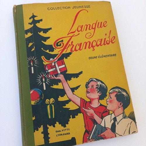 Langue Française Cours Elementaire children's French book used 1924
