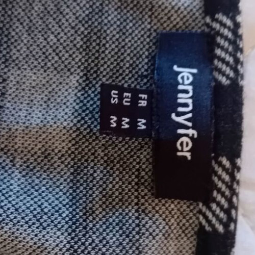 Checked mini dress like new, black and white with buttons, size M