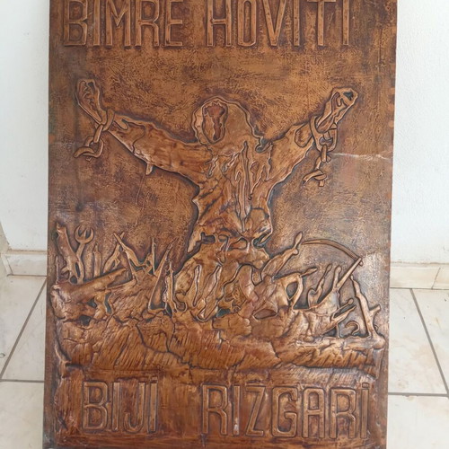 Copper sheet painting used with Kurdistan theme