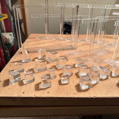 Jewelry stands like new made of plexiglass