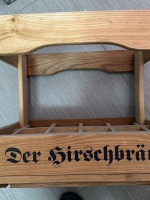 Wooden collectible beer crate, Der Hirschbräu