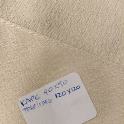Σετ καρέ τραπεζοκαρέ καινούργιο με κέντημα απλικέ λουλούδια εκρού