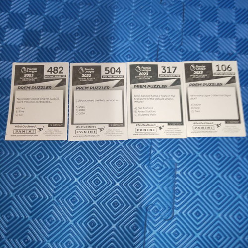 Premier League football cards set of 4 players like new