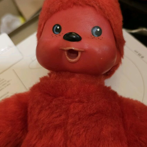 Monchhichi devil doll vintage red used