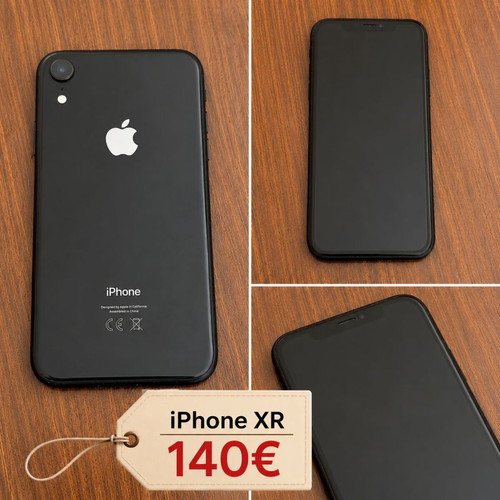 iPhone XR like new, black, 64GB, dual SIM