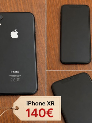 iPhone XR like new, black, 64GB, dual SIM