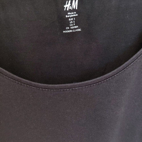 Casual black cotton t-shirt H&M like new, size S