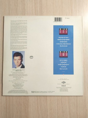 Rick Astley Whenever You Need Somebody LP винил като нов, поп