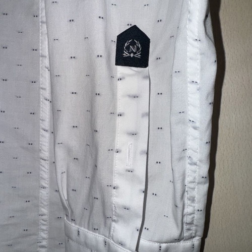 Monte Napoleone white men's shirt small, like new, micro print