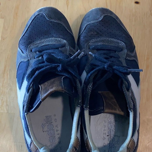 Diadora sneakers used, blue, size 42
