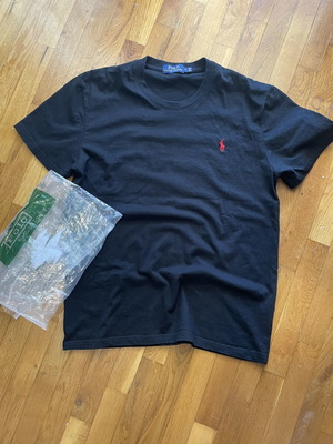 Polo Ralph Lauren κοντομάνικη μπλούζα μέγεθος M, μαύρη