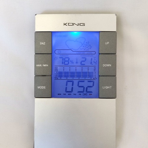 Konig KN-WS 101 weather station used with blue backlight