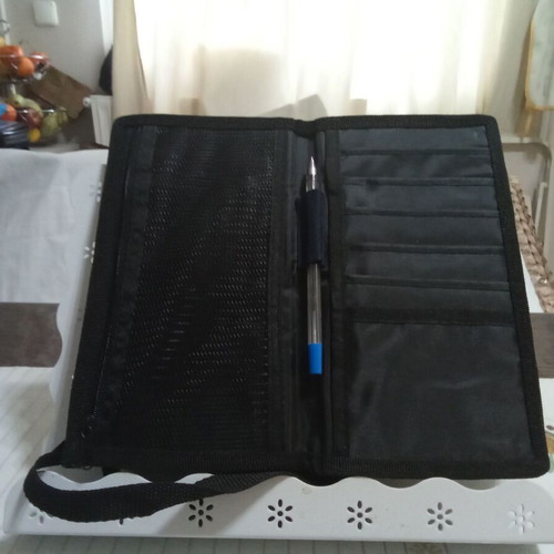 Waist bag new dark blue and black fabric